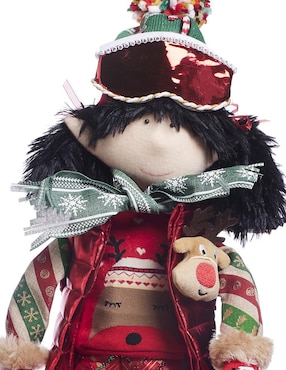 Ornamento navidad duende Queca Designs Xmas Ski