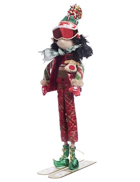 Ornamento navidad duende Queca Designs Xmas Ski
