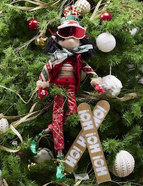 Ornamento navidad duende Queca Designs Xmas Ski