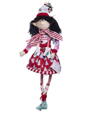 Ornamento navidad duende Queca Designs Candy Cane