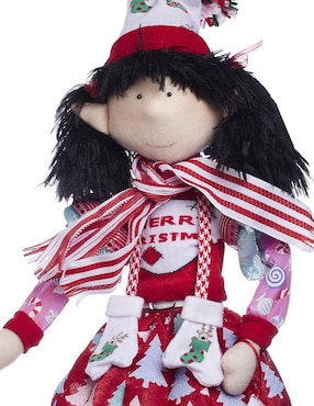 Ornamento navidad duende Queca Designs Candy Cane