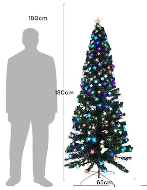 Árbol de navidad Light And Space Ultrabrillante de plástico con 200 luces