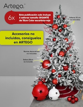 Set de esfera navideña Artego con 6 piezas
