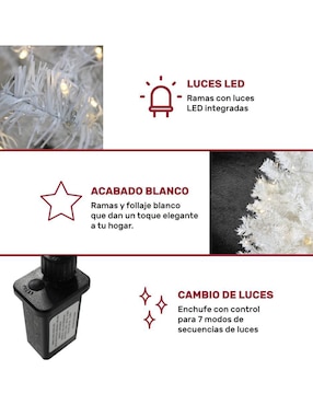 Árbol de navidad Jardimex de plástico con 300 luces