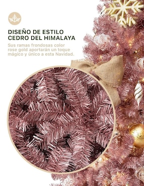Árbol de navidad Esquimal Oro Rosa de plástico