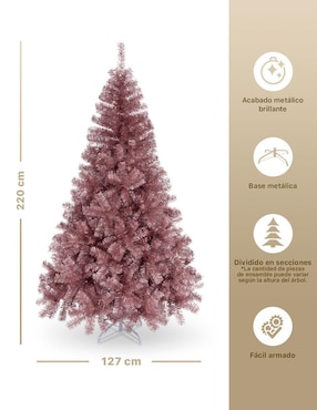 Árbol de navidad Esquimal Oro Rosa de plástico