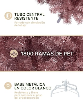 Árbol de navidad Esquimal Oro Rosa de plástico