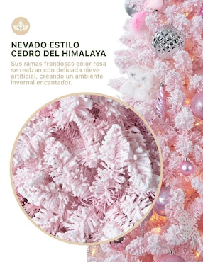 Árbol de navidad Esquimal Rosa Nevado