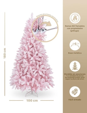 Árbol de navidad Esquimal Rosa Nevado