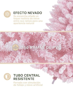 Árbol de navidad Esquimal Rosa Nevado