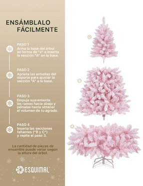 Árbol de navidad Esquimal Rosa Nevado