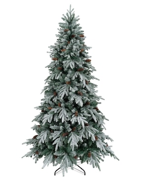 Árbol de navidad Esquimal Nevado Escarchado Con Piñas