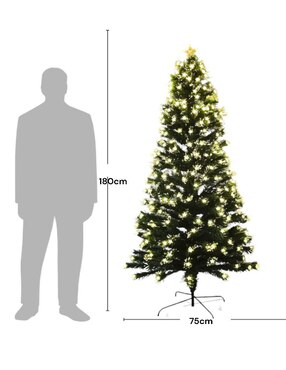 Árbol de navidad Light And Space Ultrabrillante de plástico con 200 luces