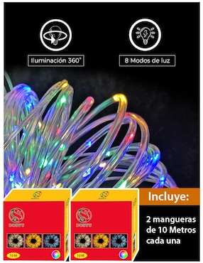 Set luces led Dosyu Technology DY-ICE200L-MT-3C con 400 focos