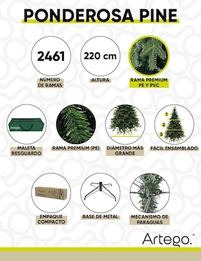 Árbol de navidad Artego Ponderosa 220