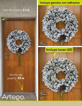 Corona navideña Artego Mistletoe Iluminada