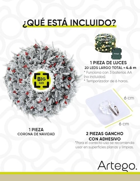 Corona navideña Artego Claret