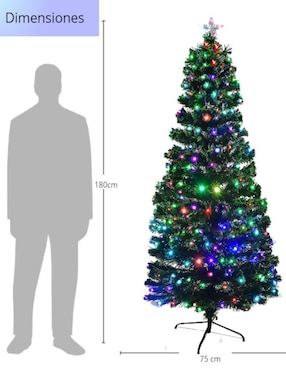 Árbol de navidad Light And Space Ultrabrillante de plástico con 200 luces
