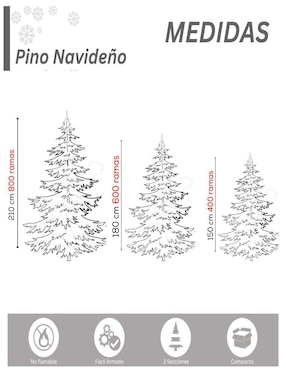 Árbol de navidad Tesso Home de plástico