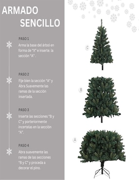 Árbol de navidad Tesso Home de plástico