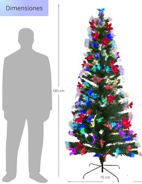 Árbol de navidad Light And Space Ultrabrillante de plástico con 200 luces