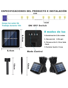 Serie LED Wünd ANR2232 con 200 focos