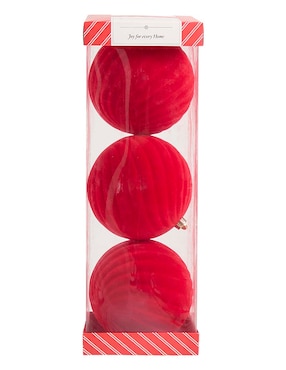 Set de esfera navideña Christmas Spirit con 3 piezas