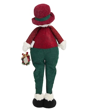 Figura de tela de muñeco nieve Navidad Christmas Spirit Roja