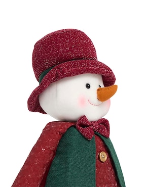Figura de tela de muñeco nieve Navidad Christmas Spirit Roja