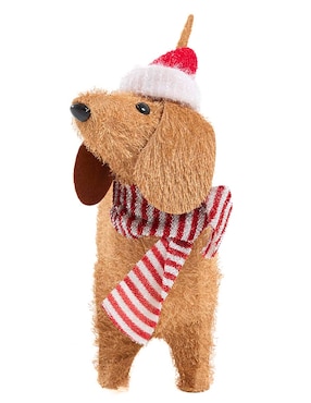 Figura decorativa de perro Christmas Spirit