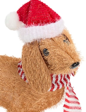 Figura decorativa de perro Christmas Spirit
