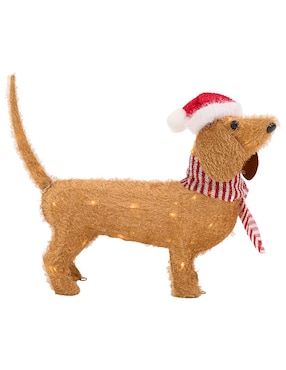 Figura decorativa de perro Christmas Spirit