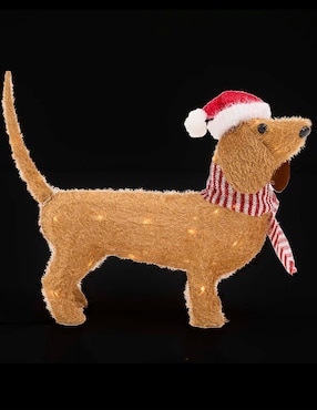 Figura decorativa de perro Christmas Spirit