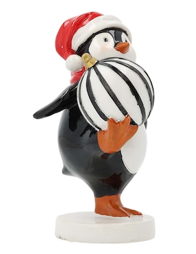 Figura decorativa de pingüino Navidad Christmas Spirit