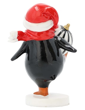 Figura decorativa de pingüino Navidad Christmas Spirit
