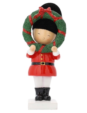 Figura decorativa de soldado Navidad Haus Holidays Roja