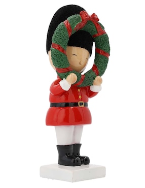 Figura decorativa de soldado Navidad Haus Holidays Roja