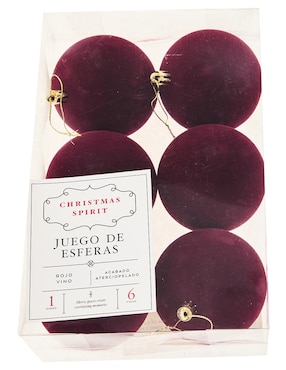 Set de esfera navideña Christmas Spirit con 6 piezas