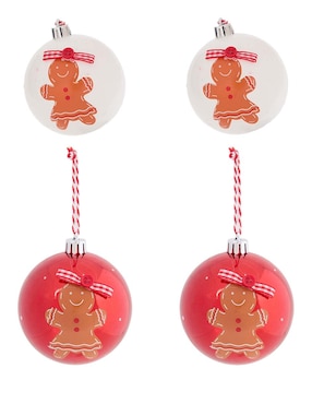 Set de esfera navideña Christmas Spirit con 4 piezas
