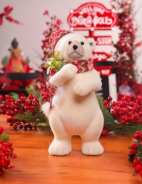 Figura decorativa de oso Christmas Spirit