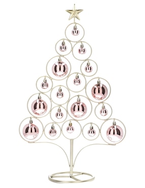 Figura decorativa de árbol Christmas Spirit de metal