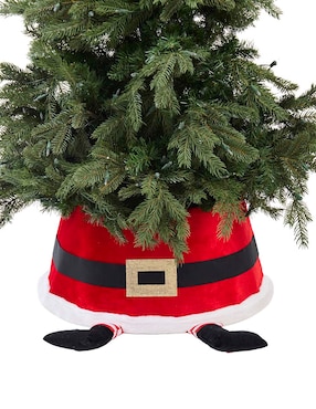 Pie de árbol Christmas Spirit estampado Santa Claus