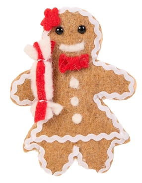 Ornamento navideño galleta de jengibre Christmas Spirit Roja