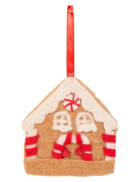 Ornamento navideño casa de jengibre Christmas Spirit Roja