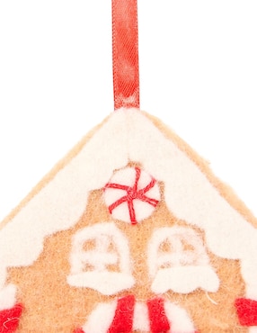 Ornamento navideño casa de jengibre Christmas Spirit Roja