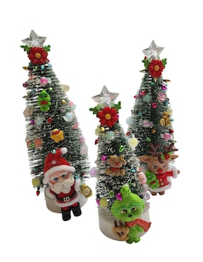 Set de figura decorativa de árbol navidad Navidad Limerence By Claudia Herrera Reno, Santa y Grinch