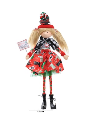 Ornamento navideño Duende Queca Designs Little Elfy
