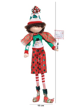 Ornamento navideño Duende Queca Designs Little Elfy