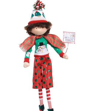 Ornamento navideño Duende Queca Designs Little Elfy