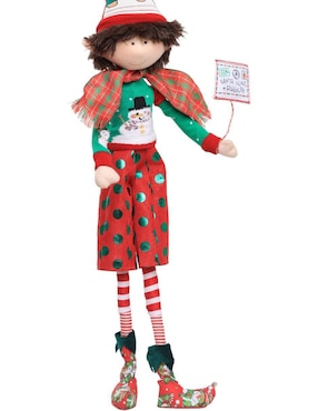 Ornamento navideño Duende Queca Designs Little Elfy